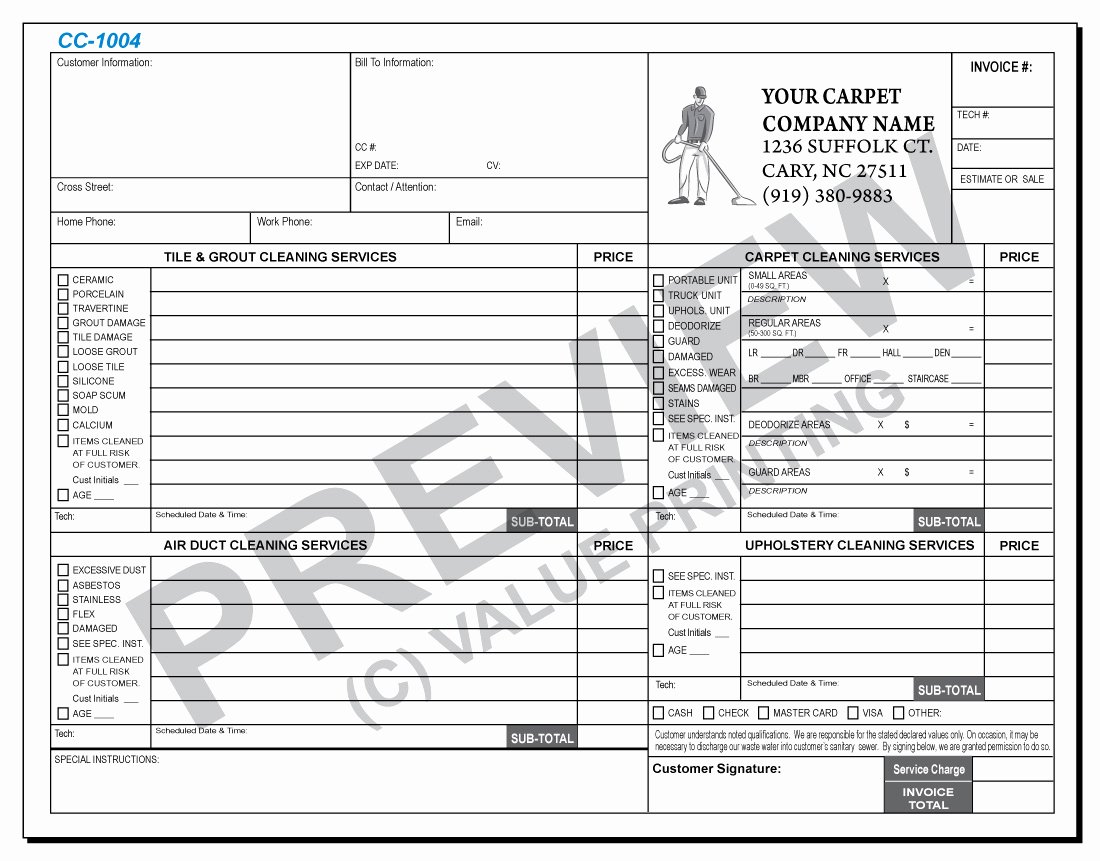 Carpet Cleaning Invoice Template Luxury Carpet Cleaning Invoice Template