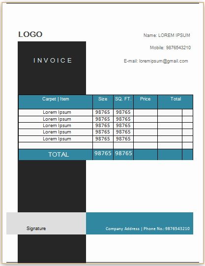 Carpet Cleaning Invoice Template New Professional Carpet Cleaning Invoice Templates Impress