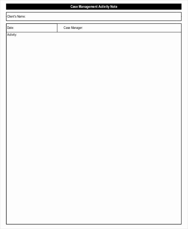 Case Management Notes Template Beautiful 21 Note Template