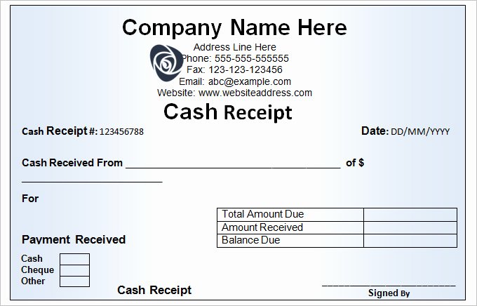 Cash Receipt Template Word Awesome Cash Receipt Template 16 Free Word Excel Documents
