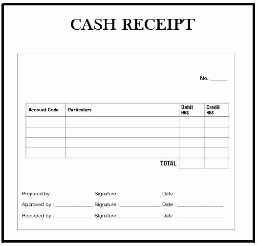 Cash Receipt Template Word Fresh Cash Receipt format Pdf – Template Gbooks