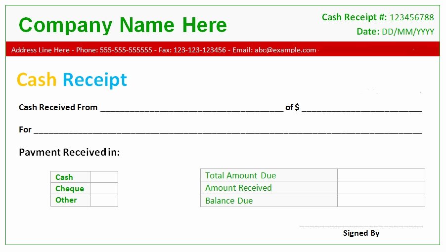 Cash Receipts Template Excel Inspirational Download Free Cash Receipt Excel Templates for Business