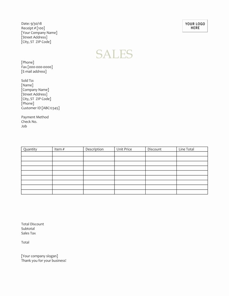 Cash Receipts Template Excel New 12 Free Sales Receipt Templates Word Excel Pdf