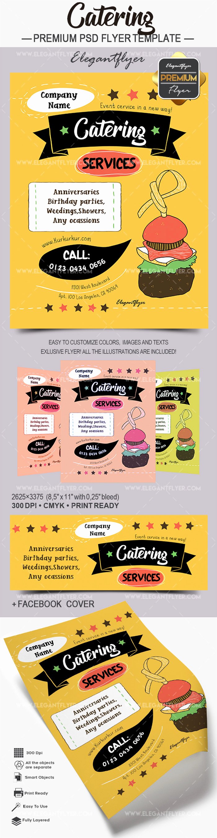 Catering Flyer Template Free Fresh Catering – Premium Flyer Psd Template – by Elegantflyer