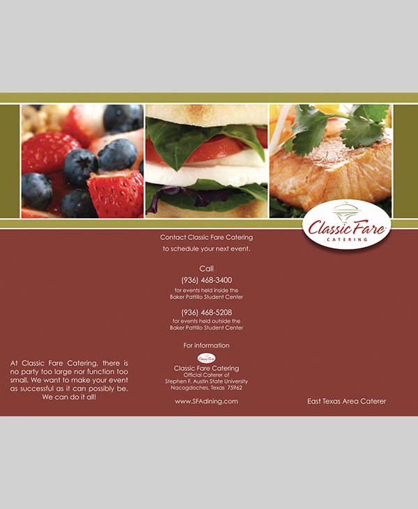 Catering Flyer Template Free Lovely 8 Corporate Catering Brochures Designs Templates