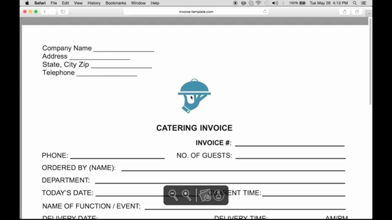 Catering Invoice Template Pdf Elegant Make A Catering Food Service Invoice Pdf