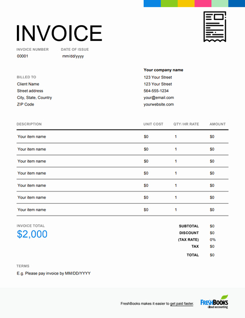 Catering Invoice Template Pdf Luxury Free Printable Invoice Template Download now