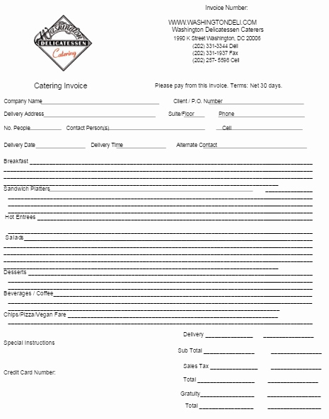 Catering Invoice Template Pdf New 28 Catering Invoice Templates Free Download Demplates
