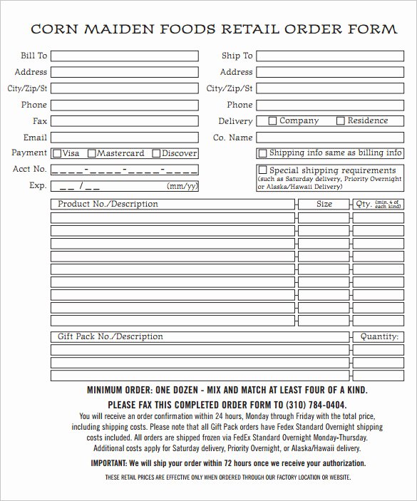 Catering order form Template Free Best Of Catering order form Template Wevo