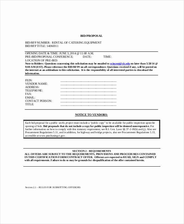 Catering Proposal Template Pdf Unique 6 Catering Proposal Templates – Free Samples Examples