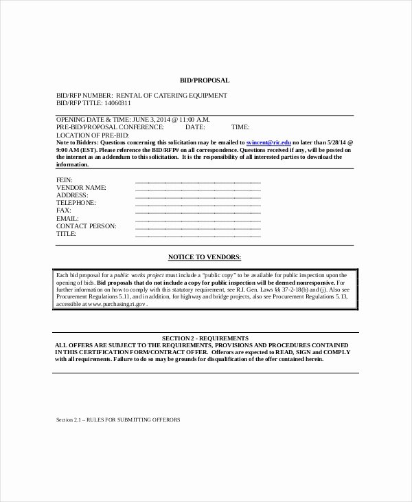 Catering Proposal Template Word New Catering Proposal Template 9 Free Word Pdf Documents