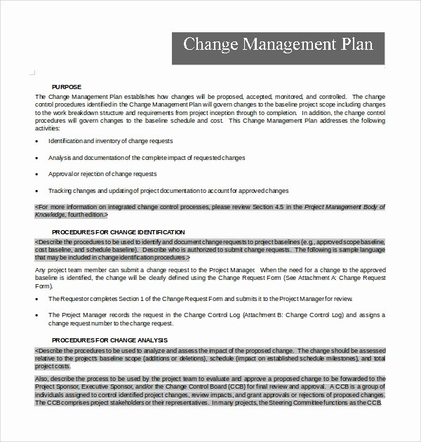 Change Management Communication Plan Template Awesome 12 Change Management Plan Templates