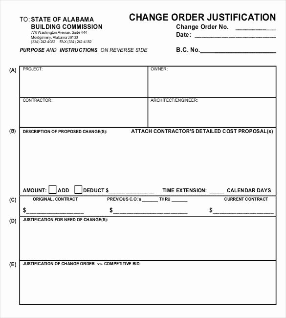 Change order Template for Construction Awesome 16 Change order Templates Word Pages