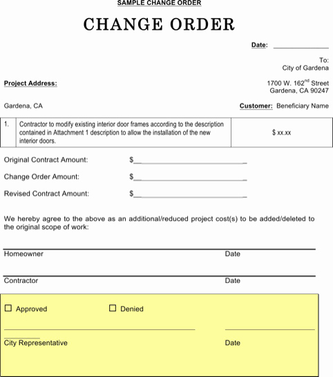 Change order Template for Construction Inspirational Change order Templates Find Word Templates