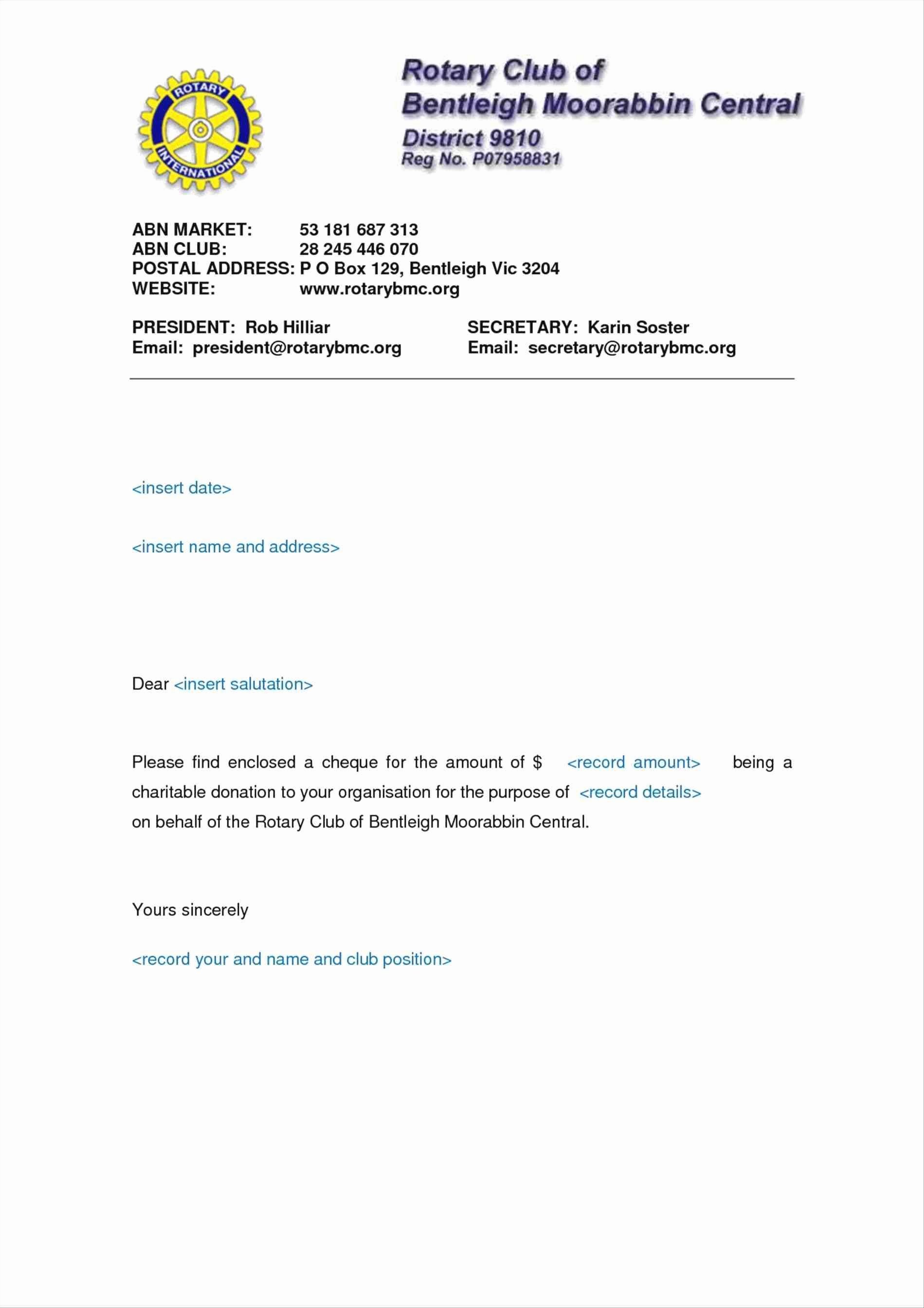 Charitable Donation Letter Template Best Of Inspirational Charitable Donation form Letter
