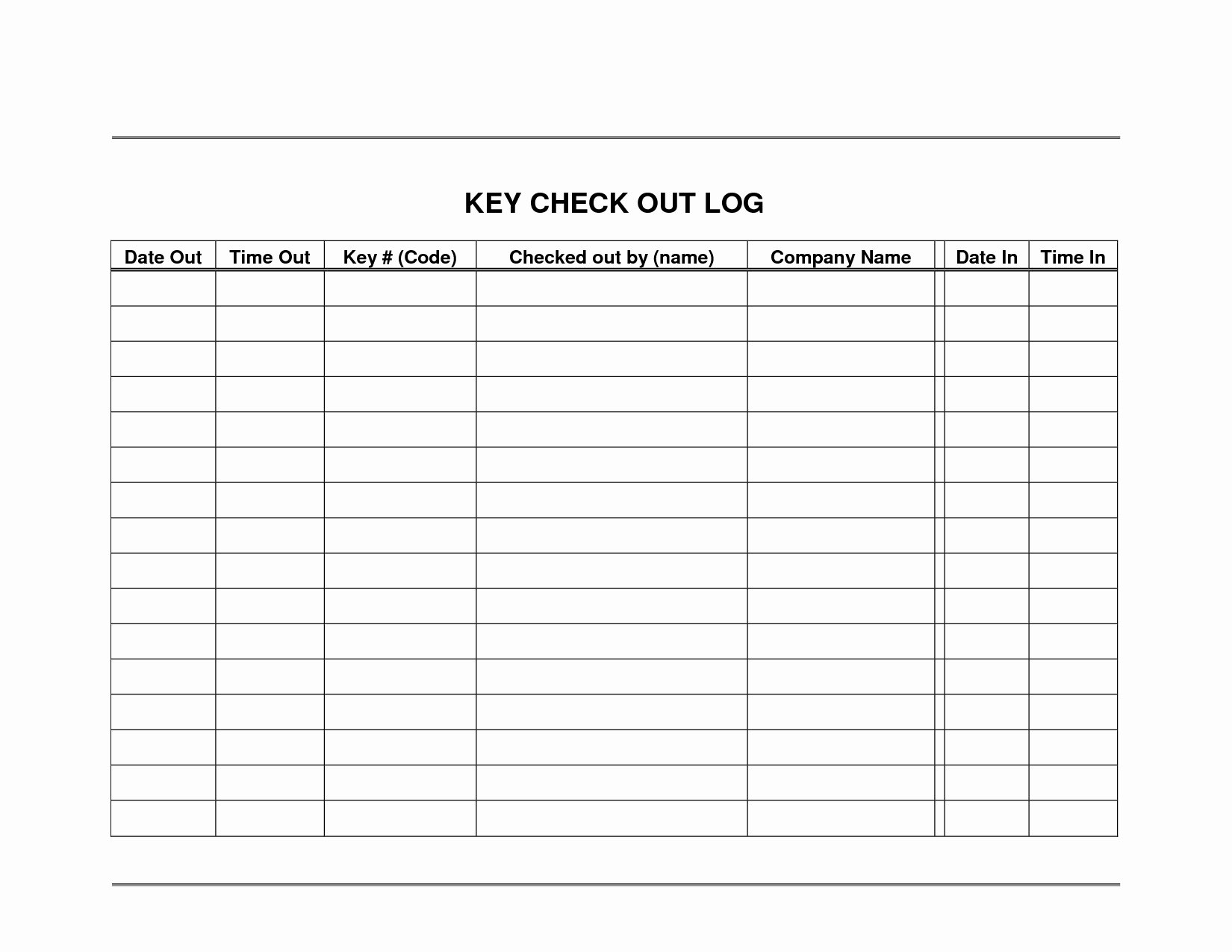 Check In Sheet Template Fresh Inventory Check Out Sheet Template Printable Gun Key Sign