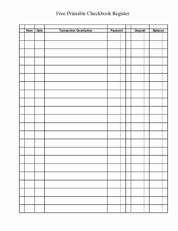 Check Register Template Printable Awesome 6 Best Of Free Printable Check Template Printable
