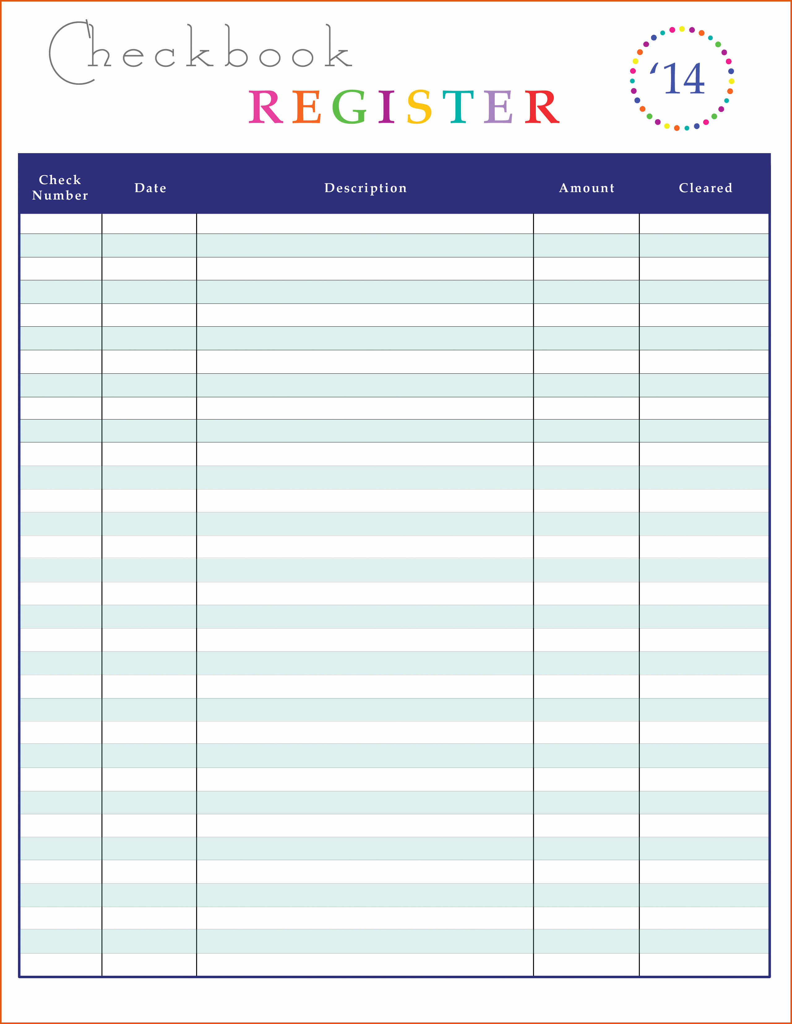 Check Register Template Printable Luxury 6 Free Blank Business Checkbook Register Template Excel