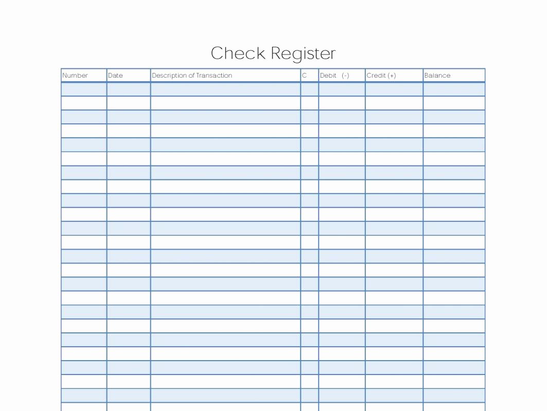 Check Register Template Printable Unique Printable Check Register