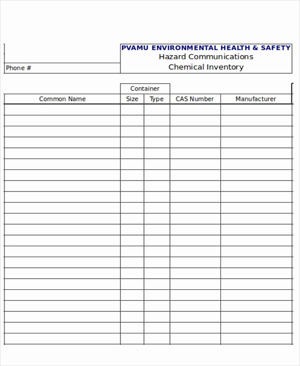 Chemical Inventory List Template Beautiful 21 Inventory Templates In Excel
