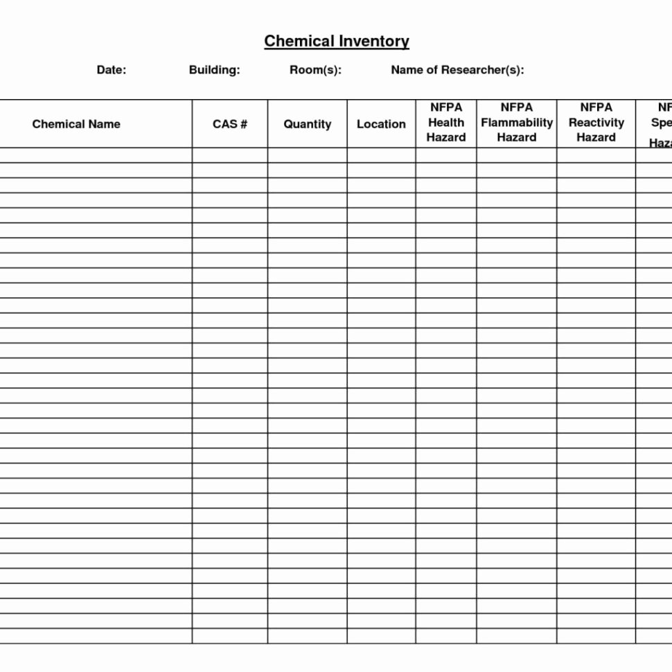 Chemical Inventory List Template New Inventory List Excel Spreadsheet Templates – Spreadsheet