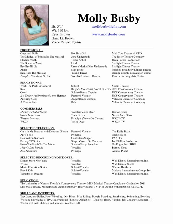 Child Actor Resume Template Awesome High School Dance Party Tag 42 Splendi Dance Resume