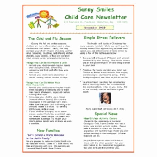 Child Care Newsletter Template Elegant Child Care Centre Newsletter Template Templates Resume