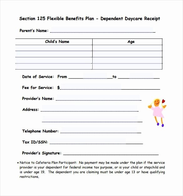 Child Care Receipts Template Awesome 12 Daycare Receipt Template Free Download