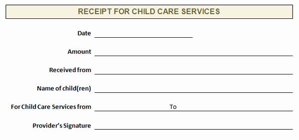 Child Care Receipts Template Best Of Weekly Receipts for Daycare Free Printables