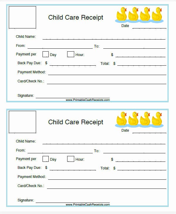 Child Care Receipts Template Inspirational 5 Daycare Invoice Templates – Examples In Word Pdf