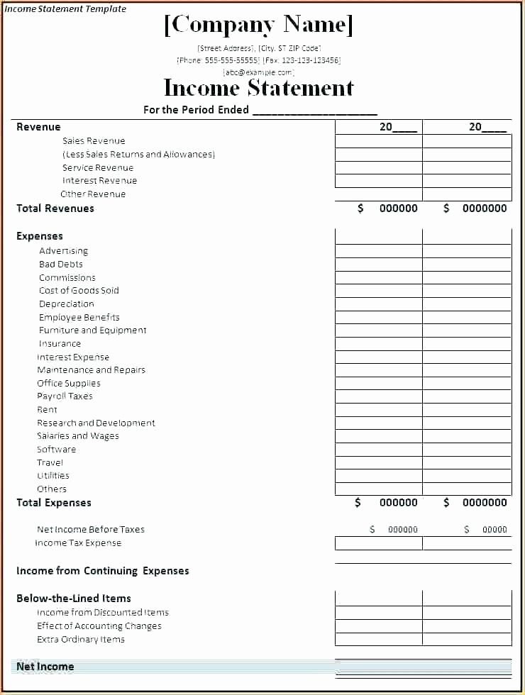 Church Financial Statements Template New Church Financial Statement Template Excel Heritage