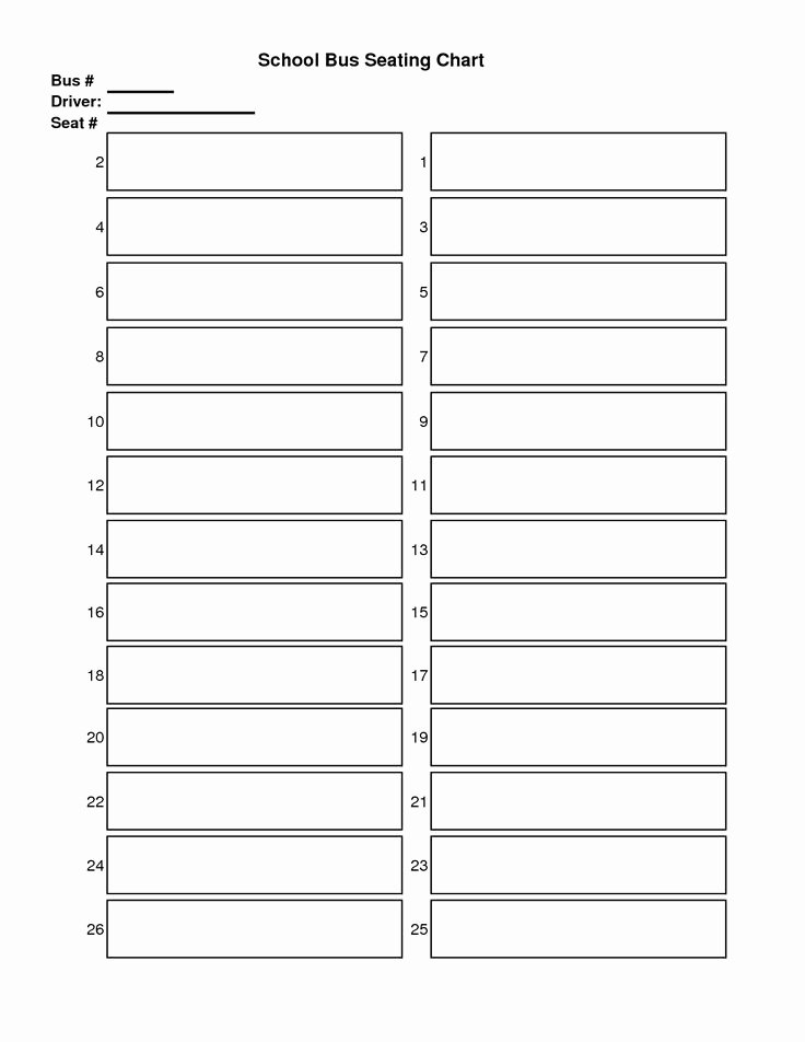 Church Seating Chart Template Lovely School Bus Seating Chart Template