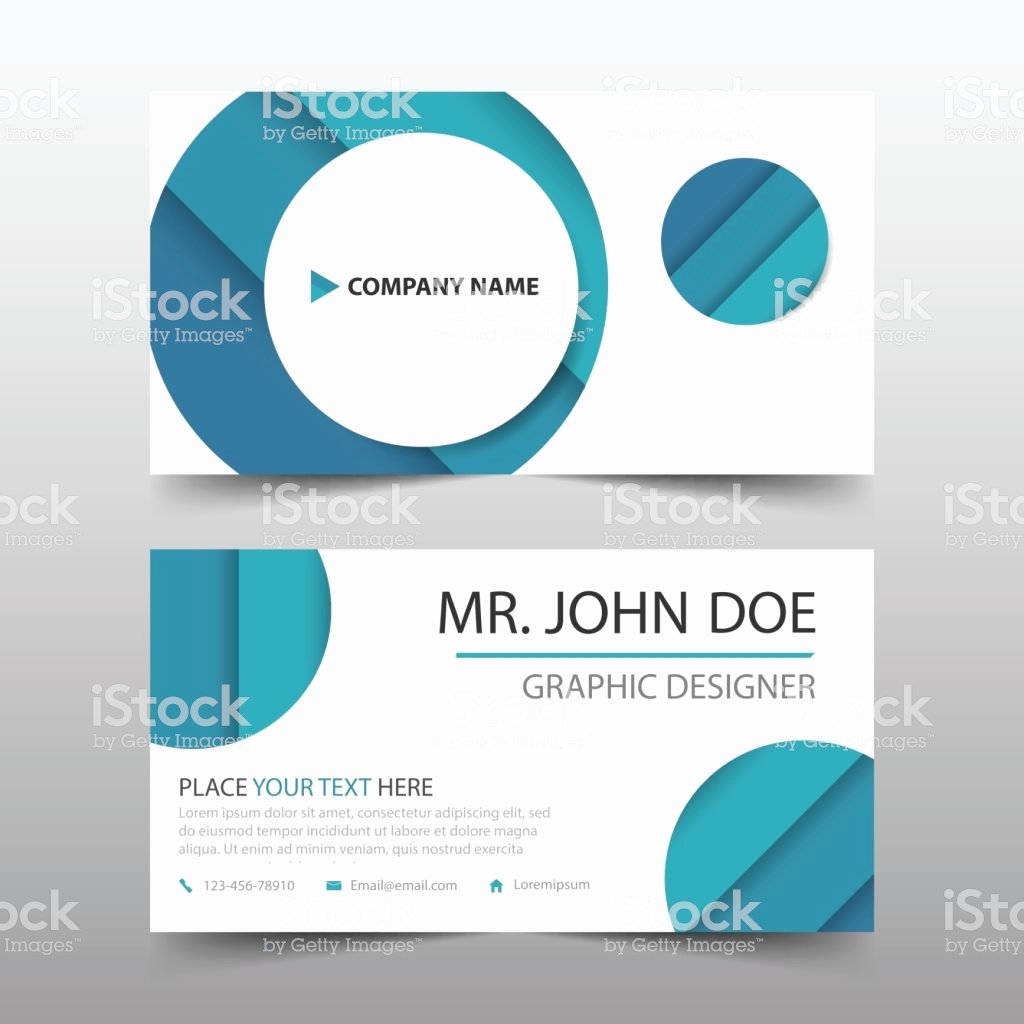 Circle Business Card Template New Blue Circle Corporate Business Card Name Card Template
