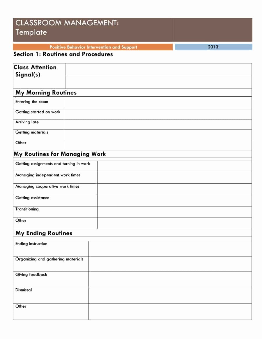 Classroom Management Plan Template Elementary Beautiful Classroom Management Plan 38 Templates &amp; Examples