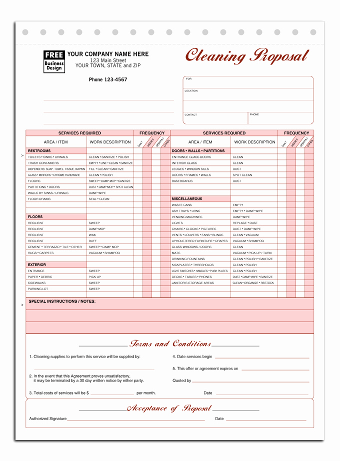 Cleaning Business Checklist Template Fresh 5521 680×923 Business forms Pinterest