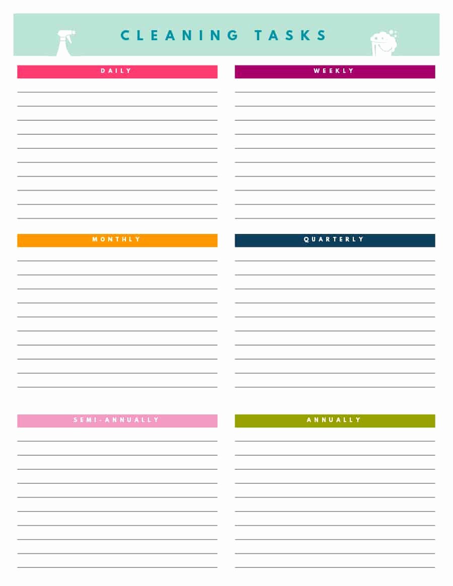 Cleaning Business Checklist Template New 40 Printable House Cleaning Checklist Templates Template Lab
