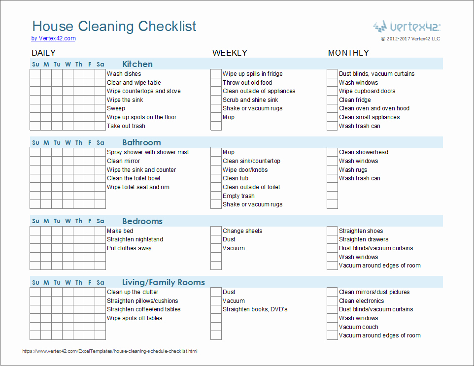 Cleaning Service Checklist Template Beautiful Cleaning Schedule Template Printable House Cleaning