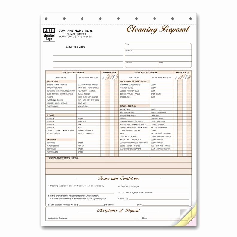 Cleaning Service Checklist Template Beautiful Cleaning Service Invoice