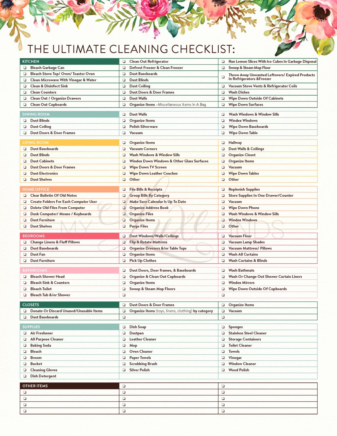 Cleaning Service Checklist Template Best Of the Ultimate House Cleaning Checklist Printable Pdf