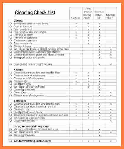 Cleaning Service Checklist Template Unique 10 Move Out Cleaning Checklist