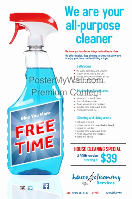 Cleaning Service Flyer Template New Cleaning Services Flyer Template