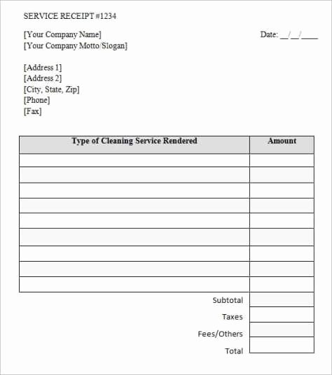 Cleaning Service Invoice Template Awesome Cleaning Service Invoice Template Printable Word Excel