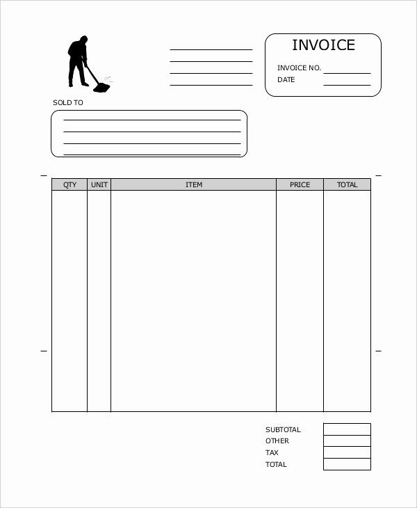 Cleaning Service Invoice Template Fresh Cleaning Invoice Template 7 Free Word Pdf Documents