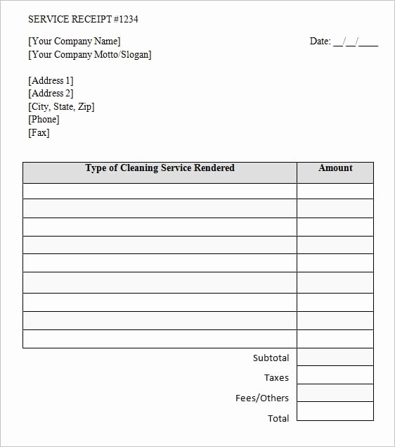 Cleaning Service Invoice Template Fresh Cleaning Service Invoice Template Printable Word Excel