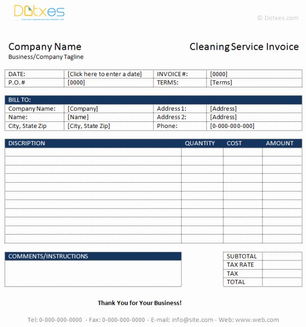 Cleaning Service Invoice Template Lovely Cleaning Pany Invoice Onlineblueprintprinting