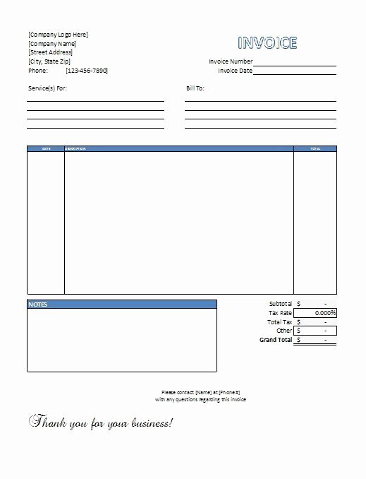 Cleaning Services Invoice Template Lovely Excel Service Invoice Template Free Download