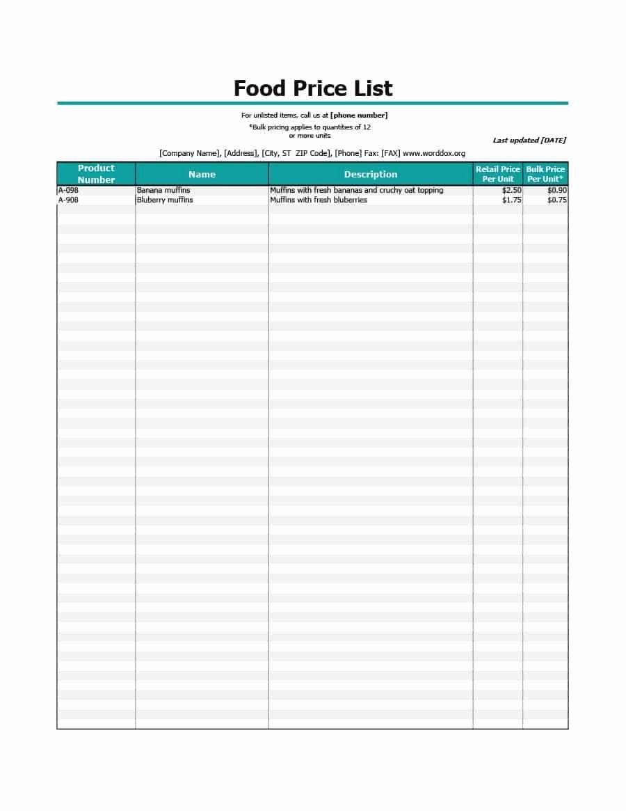 Cleaning Services Price List Template Lovely Elegant Free Price List Template for Cleaning Services