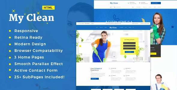Cleaning Services Website Template Inspirational Myclean Cleaning Pany HTML5 Responsive Template by