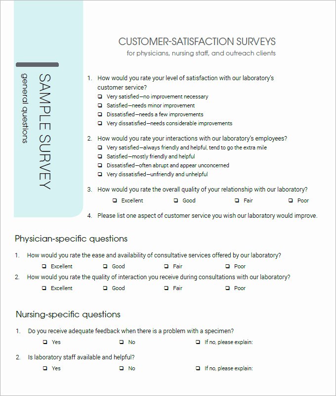 Client Satisfaction Survey Template Inspirational Customer Satisfaction Survey Template 10 Free Pdf Word