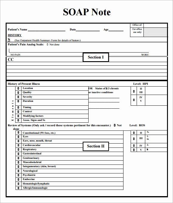 Clinical Progress Notes Template Fresh soap Notes Template